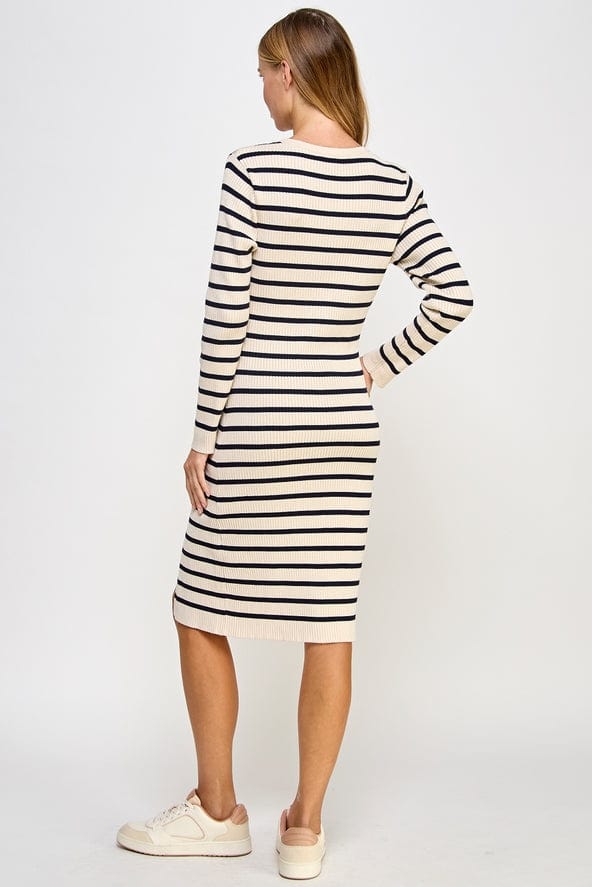 Ellison Ellison Long Sleeve Striped Sweater Dress - Little Miss Muffin Children & Home