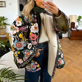 Rosa Clothing Floral-Printed Flared-Sleeved Jacket