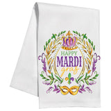 RosanneBeck Collections RosanneBeck Collections Happy Mardi Gras Crown Kitchen Towel - Little Miss Muffin Children & Home