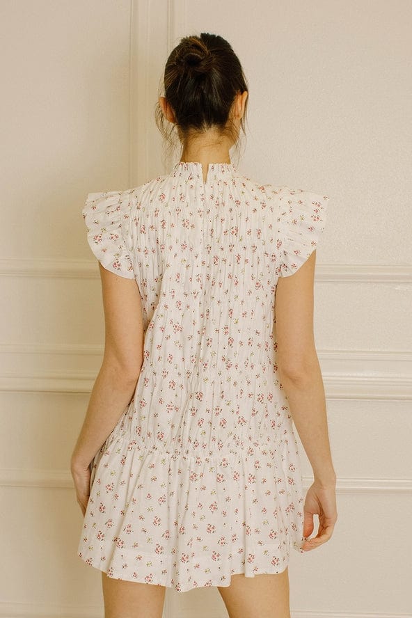 Storia Storia Floral Bouquet Flutter Sleeve Mini Dress - Little Miss Muffin Children & Home