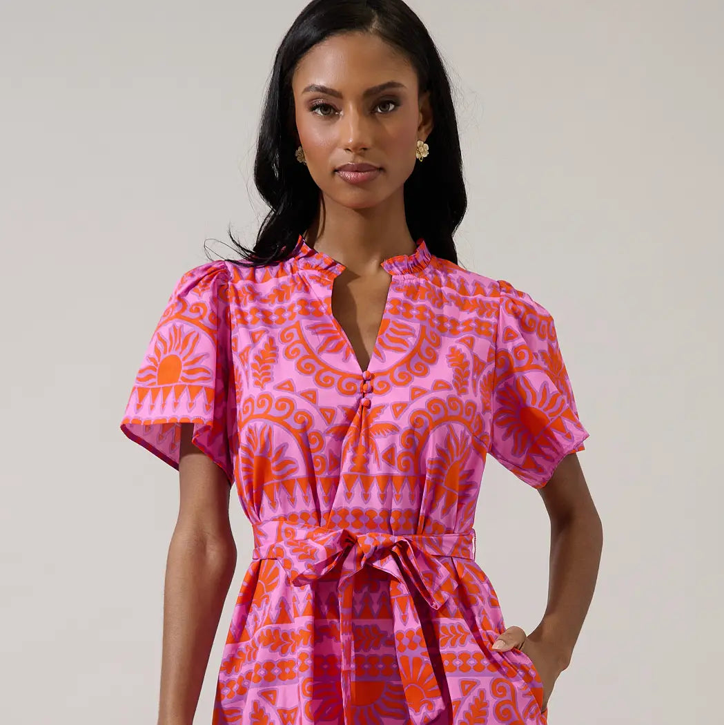 Tarie Tropical Ema Shift Mini Dress