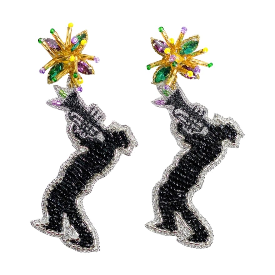 Gaby & Grace Gaby & Grace Mardi Gras Jazz it up Earrings - Little Miss Muffin Children & Home
