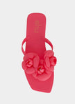 Dahlia Jelly Flower Thong Flat Sandal