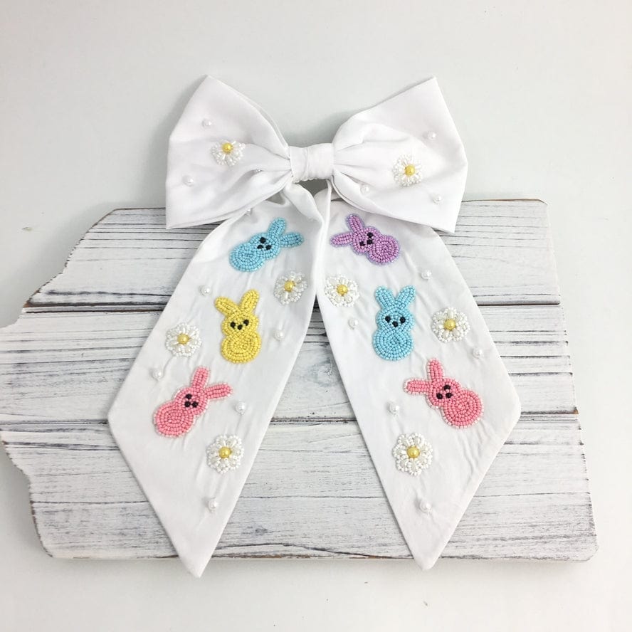 SongLily SongLily Pastel Easter Bunny Hairbows, 2 Colors Available - Little Miss Muffin Children & Home
