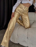 Miss Sparkling Metallic Bootcut Pants