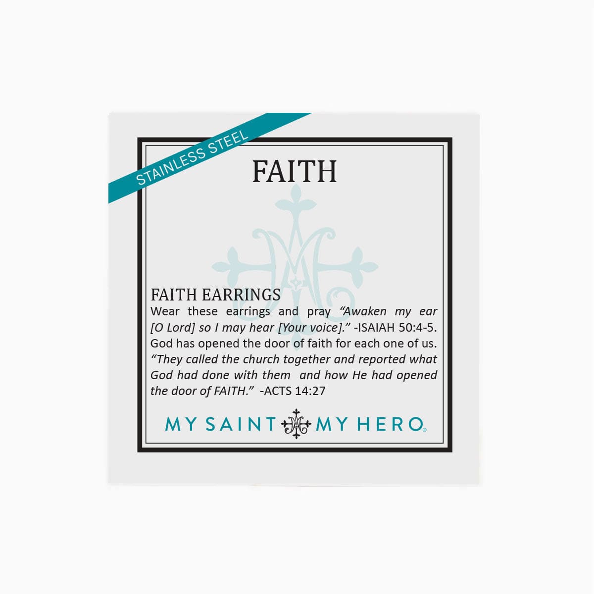 My Saint My Hero My Saint My Hero Faith Petite Crystal Cross Earrings - Little Miss Muffin Children & Home