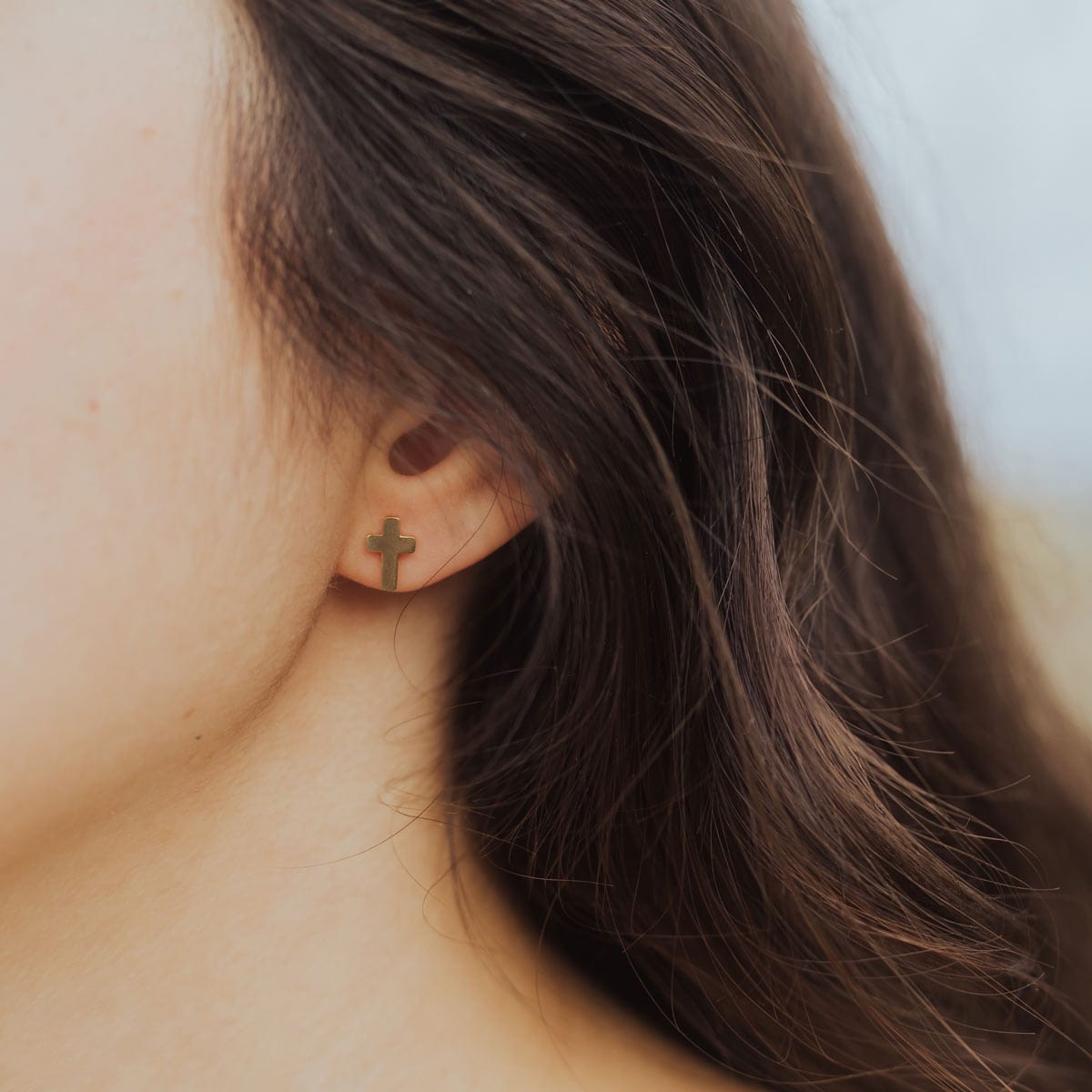 My Saint My Hero My Saint My Hero Faith Petite Cross Earrings - Little Miss Muffin Children & Home