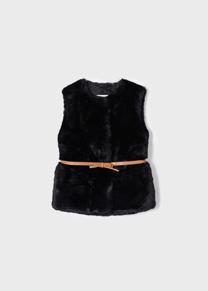 Mayoral Usa Inc Mayoral Faux Fur Belted Vest for Girl - Little Miss Muffin Children & Home