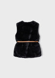 Mayoral Usa Inc Mayoral Faux Fur Belted Vest for Girl - Little Miss Muffin Children & Home