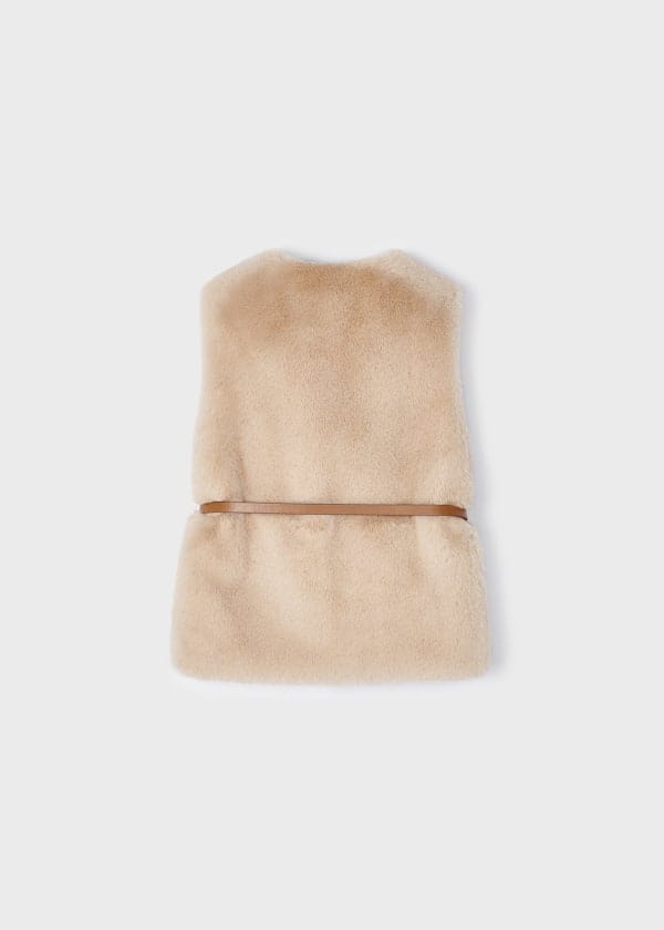 Mayoral Usa Inc Mayoral Faux Fur Belted Vest for Girl - Little Miss Muffin Children & Home