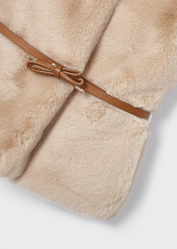 Mayoral Usa Inc Mayoral Faux Fur Belted Vest for Girl - Little Miss Muffin Children & Home