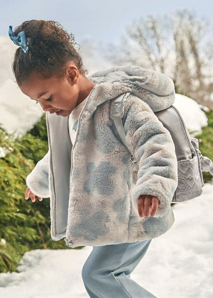 breath faux fur coat yzerr sad kid yaz着用 Mayoral Faux Fur Hooded Coat in Alpaca | Little Miss Muffin