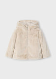 Mayoral Usa Inc Mayoral Faux Fur Hooded Coat in Sand - Little Miss Muffin Children & Home