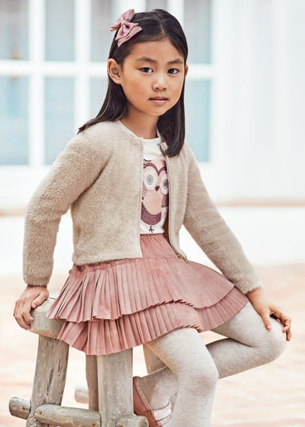 No21 Kids Faux-Fur Skirt - Neutrals