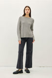 Be Cool Soft Waffle Knit Sweater with Raw Hem