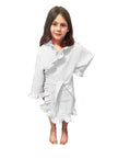 Alan Pendergrass Robes Alan Pendergrass Robes Kimono Ruffle Cover Up's in White - Little Miss Muffin Children & Home