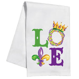 RosanneBeck Collections RosanneBeck Collections Mardi Gras LOVE Kitchen Towel - Little Miss Muffin Children & Home