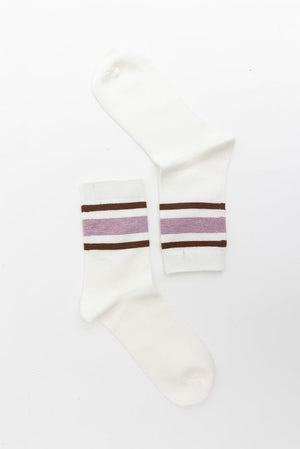 Leto Accessories Leto Accessories Retro Stripe Style Crew Socks - Little Miss Muffin Children & Home