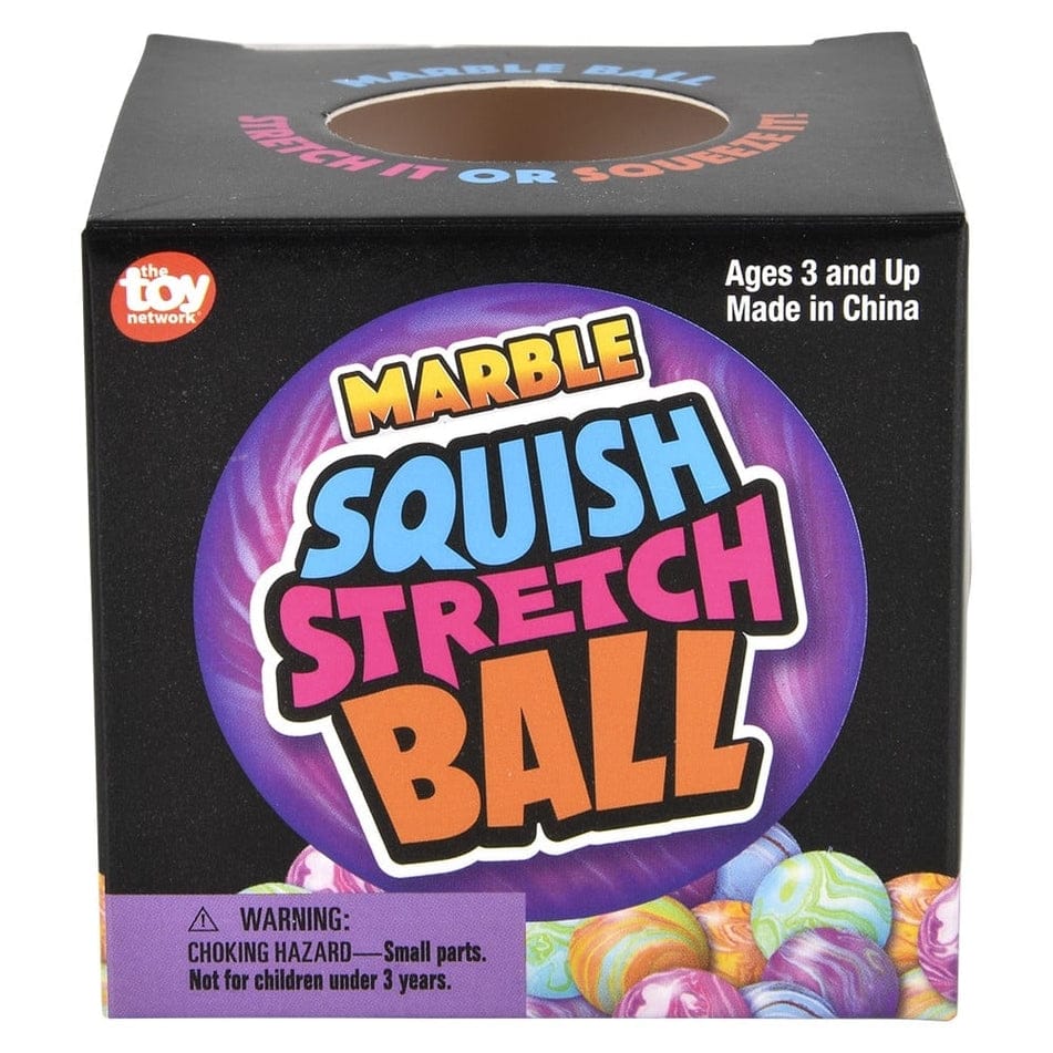2.33" Squish and Stretch Marbleized Gummi Ball, 6 Available Colors
