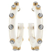 Canvas Style Canvas Style Renee Resin and Rhinestone Hoop Earrings - Little Miss Muffin Children & Home