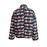 Rosa Clothing Amelia Floral Quilted Jacket in Navy