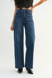 Just Black Denim Mini Patch Pocket Wide Leg Jeans in Dark Denim - Little Miss Muffin Children & Home