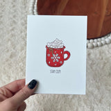 Big Moods Stay Cozy Mug Holiday Card