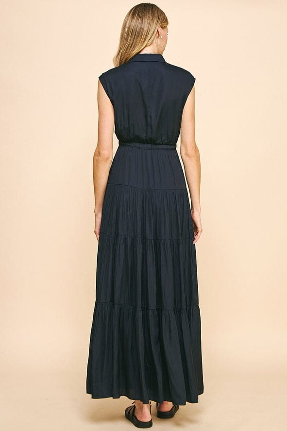 Pinch Pinch Sleeveless Tiered Maxi Dress in Ink - Little Miss Muffin Children & Home