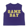 Purple LSU game day tank for girls