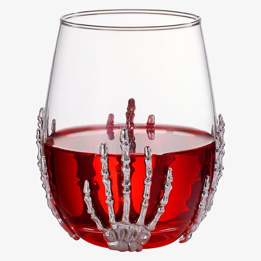 The Wine Savant / Khen Glassware Stemless 17oz Skeleton Hand Wine Glass - Little Miss Muffin Children & Home