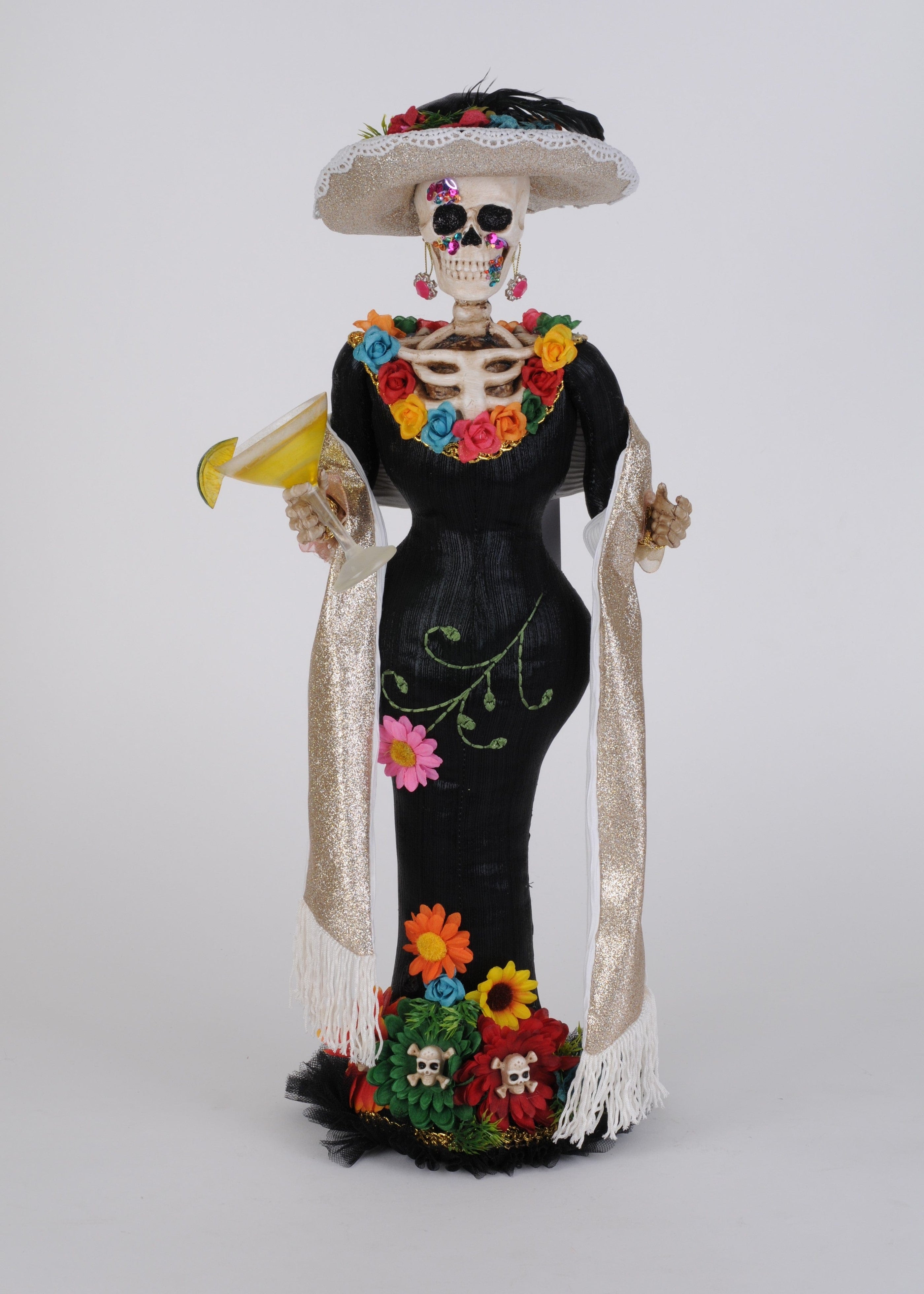 fiesta flores day of the dead skeleton decoration