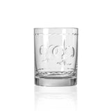 Rolf Glass Fleur De Lis 13oz Double Old Fashioned Glass