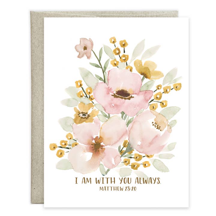 floral i am with you card