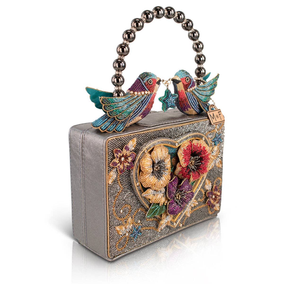 Fluttering Heart top handle handbag by Mary Frances Accessories, view 7