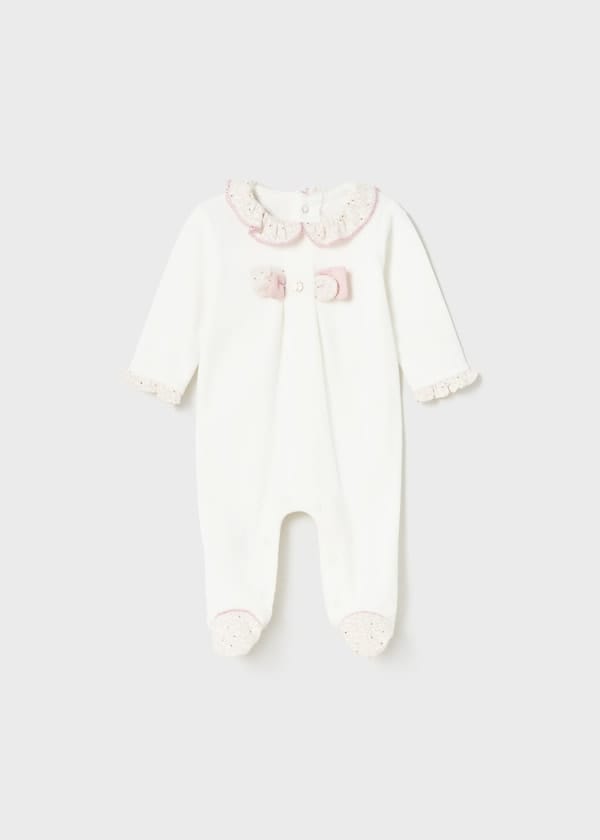 Mayoral Usa Inc Mayoral Footed Velour One-Piece - Little Miss Muffin Children & Home