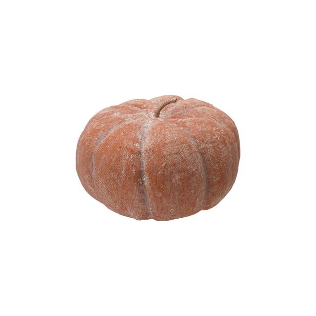 Creative Co-op Metal & Paper Mache Pumpkin, Distressed Orange Finish, 8¼" Round x 7"H - Little Miss Muffin Children & Home