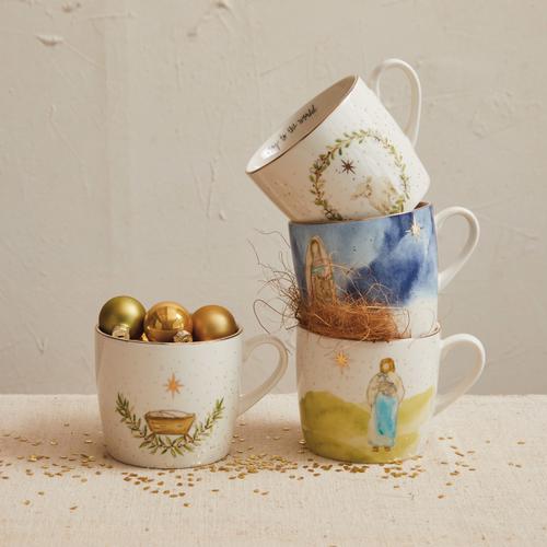 Creative Co-op Creative Co-op 16 oz. Stoneware Mug w/ Gold Electroplating, 4 Styles - Little Miss Muffin Children & Home