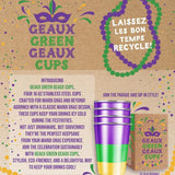 Whereable Art Whereable Art Geaux Green Geaux Cups - Little Miss Muffin Children & Home