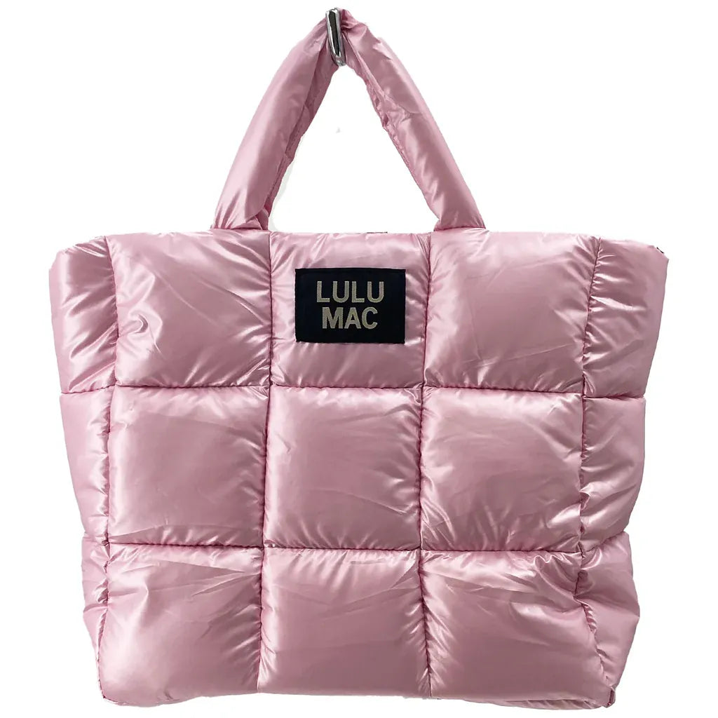 Rose Gold Large Metallic Puffer Handbag - Girlie Girl Originals