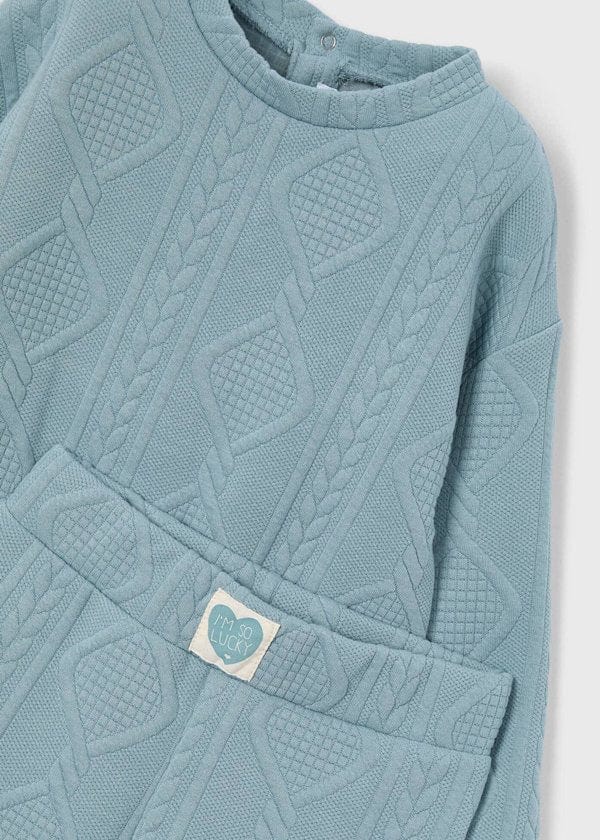 Mayoral Usa Inc 2 Piece Knit Pant Suit in Lake - Little Miss Muffin Children & Home