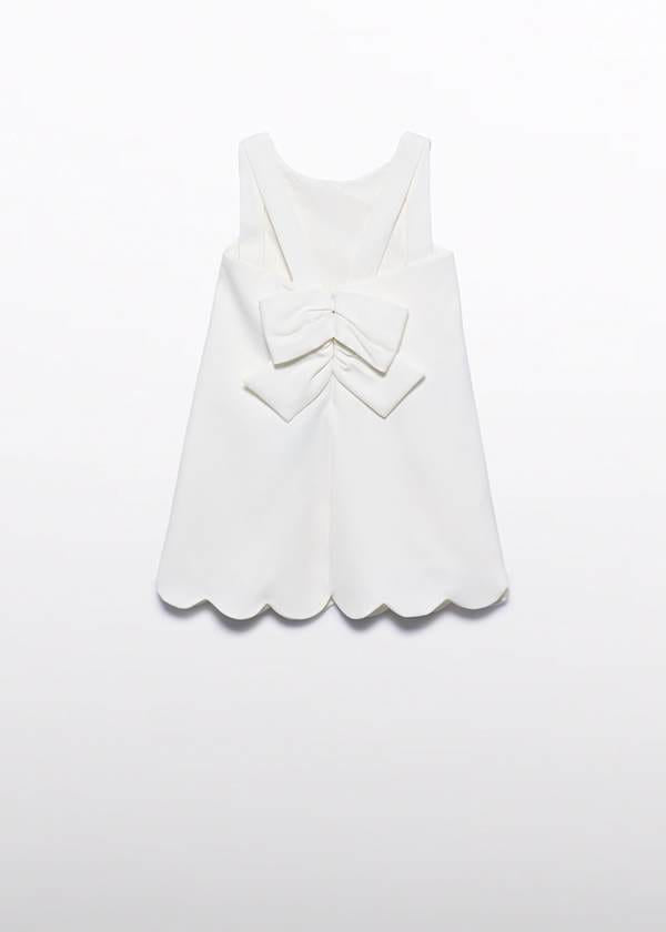 Flower Applique Sleeveless Crepe Dress