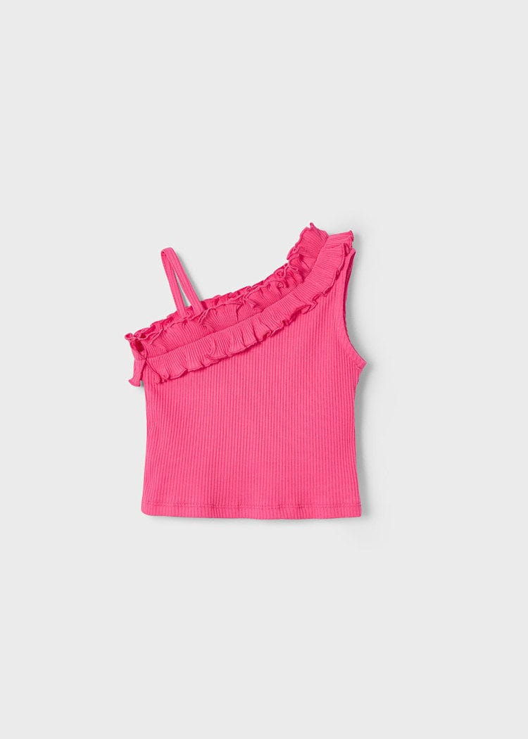Mayoral Usa Inc Mayoral Ruffle Shoulder Top in Peony - Little Miss Muffin Children & Home