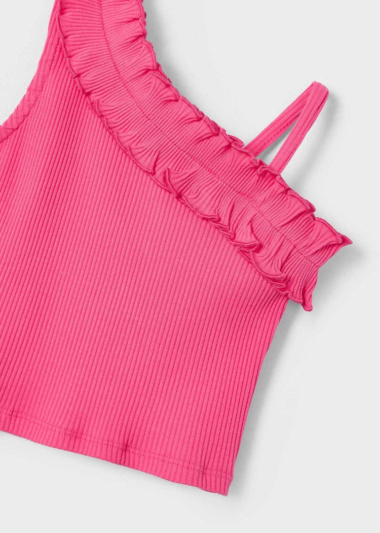 Mayoral Usa Inc Mayoral Ruffle Shoulder Top in Peony - Little Miss Muffin Children & Home
