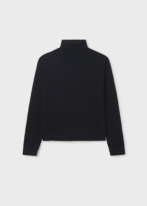 girls basic black turtle neck