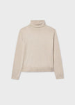 girls tan basic turtle neck