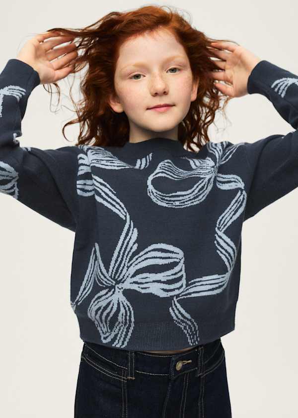 Bow Print Sweater