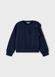 Mayoral Usa Inc Bow Sweatshirt in Navy - Little Miss Muffin Children & Home