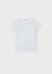 Short Sleeve Bow Studded T-Shirt