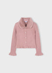 Mayoral Usa Inc Faux Fur Collar Cardigan in Makeup - Little Miss Muffin Children & Home