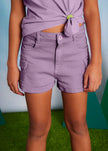 Mayoral Usa Inc Mayoral Twill Cargo Shorts in Lilac - Little Miss Muffin Children & Home